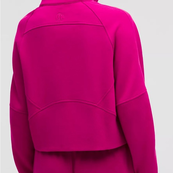 Lululemon Scuba Oversized Funnel Neck Half-zip. Hot pink, size XS/S. - Picture 9 of 11